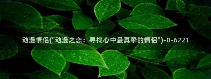 欧美动漫：动漫情侣(\
